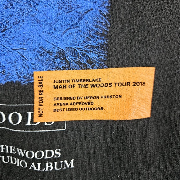 Justin Timberlake Man of the Woods 2018 Tour Hoodie Black Mens M - Picture 3 of 12